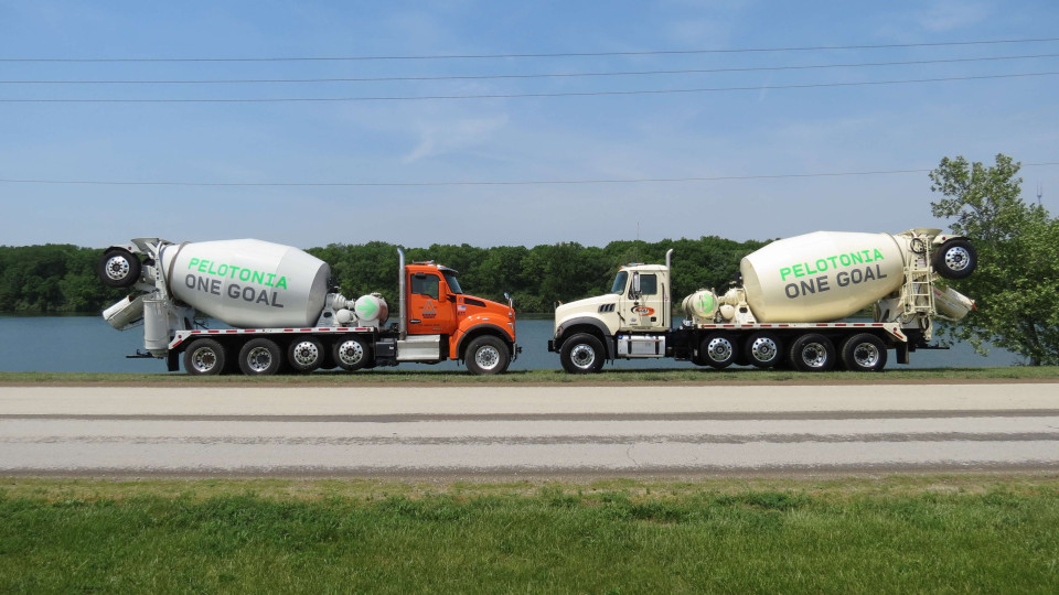 Pelontonia trucks facing off