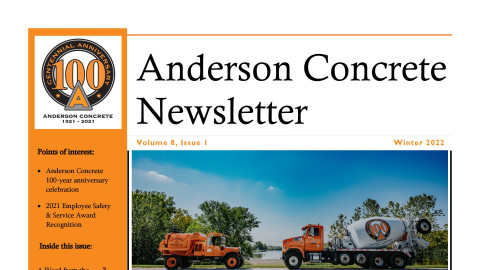 Anderson Concrete Newsletter