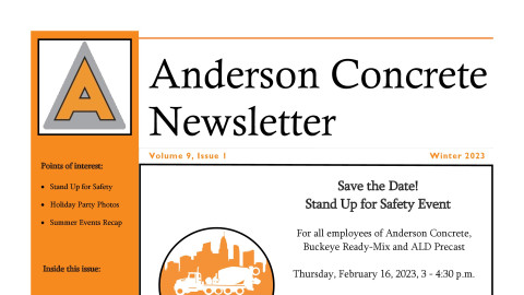 Anderson Concrete Newsletter