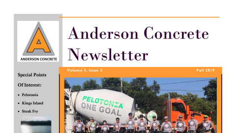 Anderson Concrete Newsletter